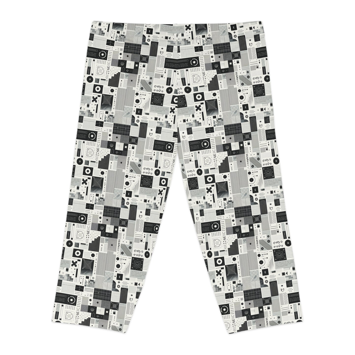 Digital Minimalism Minimalist Tech Women's Capri Leggings - 8404 Design-50