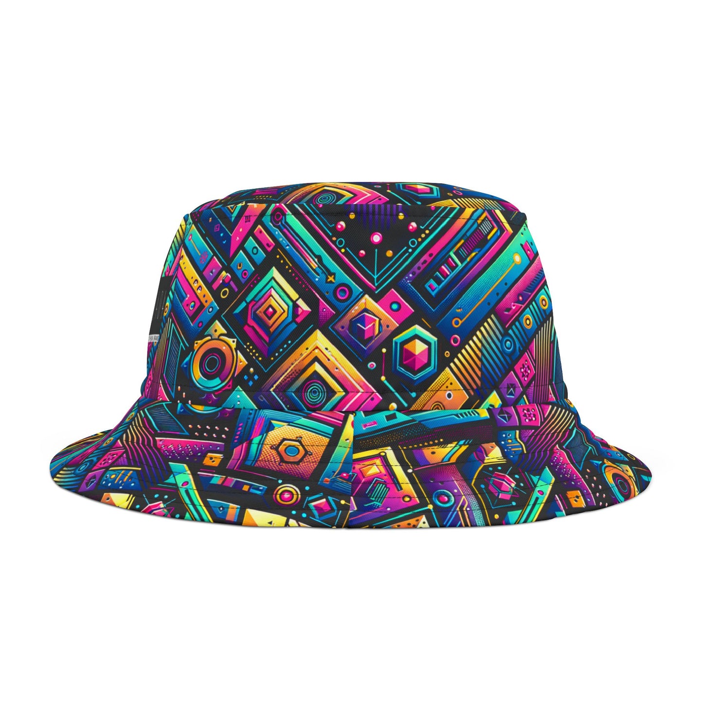 Tech-Inspired Graphics Cyberpunk Cool Bucket Hat - 8404 Design-46