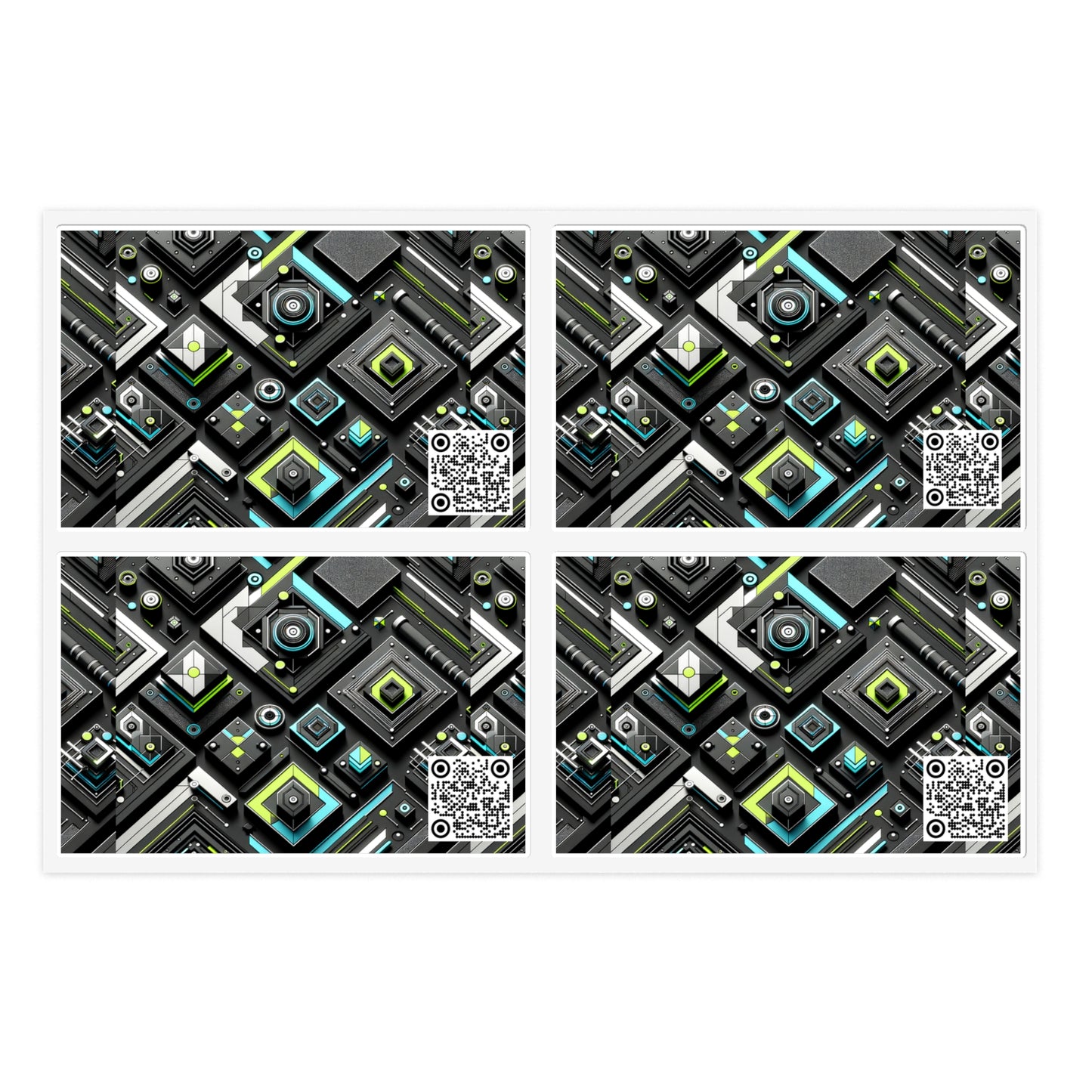 Tech-Infused Activewear Modern Tech Minimalism Sticker Sheets - 8404 Design-49