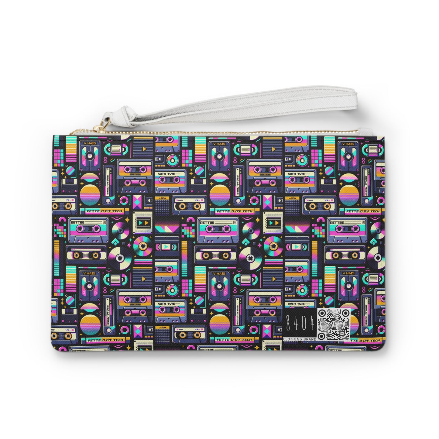 Digital Nostalgia Tech-Inspired Retro Fusion Clutch Bag - 8404 Design-48