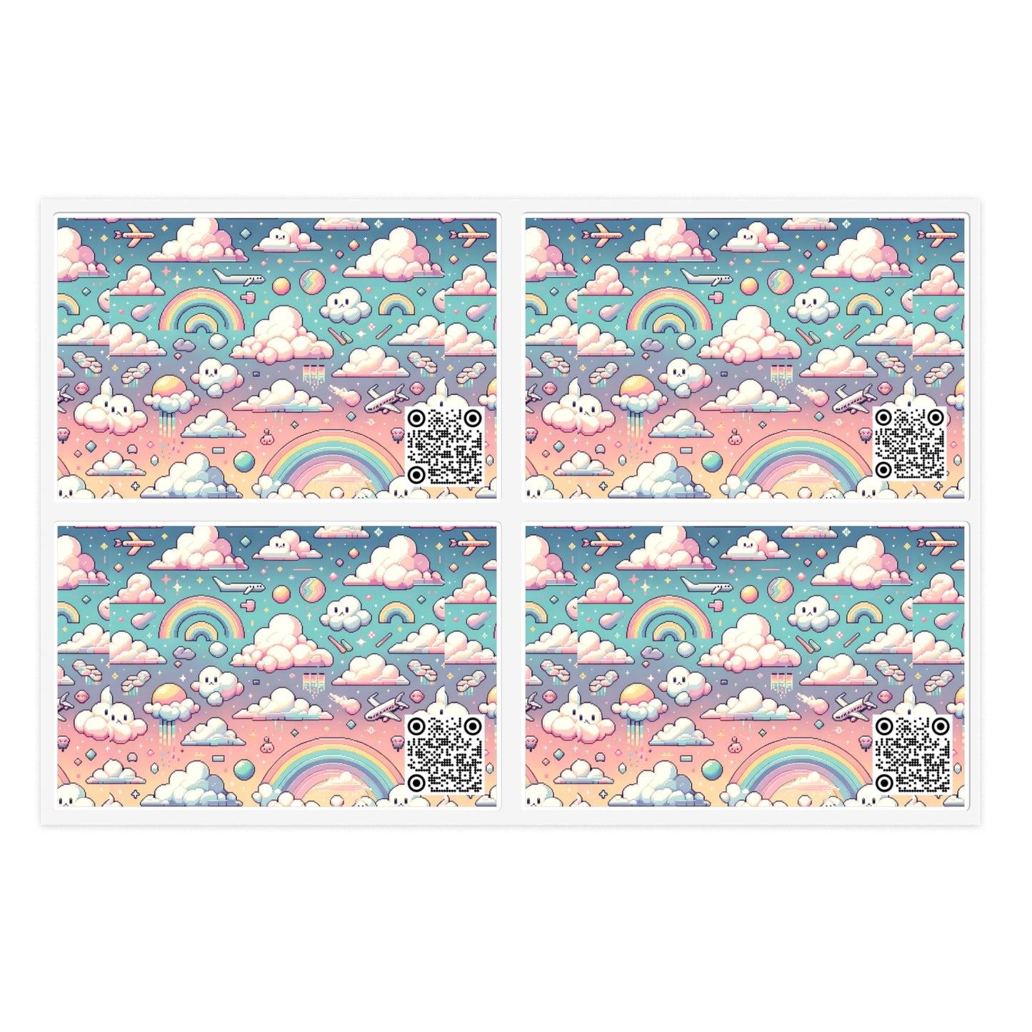 Digital Dreamland Whimsical and Nostalgic Streetwear With a Digital Twist Sticker Sheets - 8404 Design-58