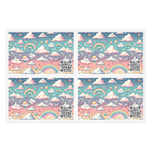 Digital Dreamland Whimsical and Nostalgic Streetwear With a Digital Twist Sticker Sheets - 8404 Design-58