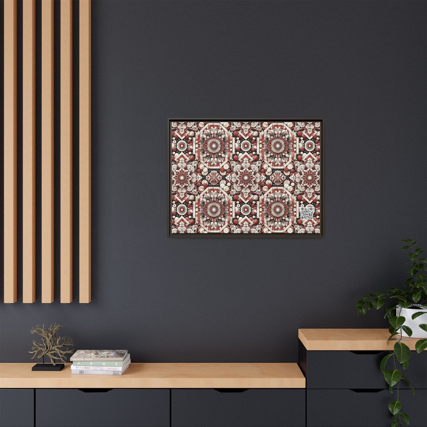Neo Jomon Sculptural Aesthetics Artisanal Streetwear Matte Canvas, Framed (multi-Color) - 8404 Design-55 A