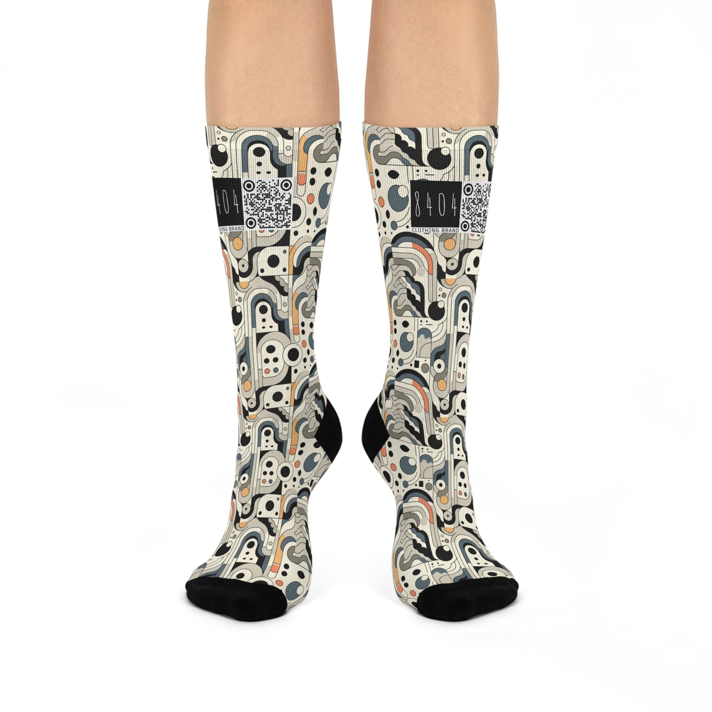 Modern Minimalism Minimalist Tech Cushioned Crew Socks - 8404 Design-60