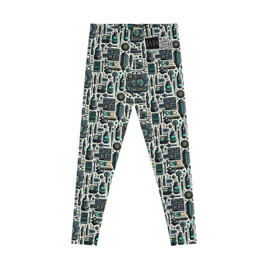 Tech Utility Fusion Modern Tech Streetwear Stretch Leggings - 8404 Design-53