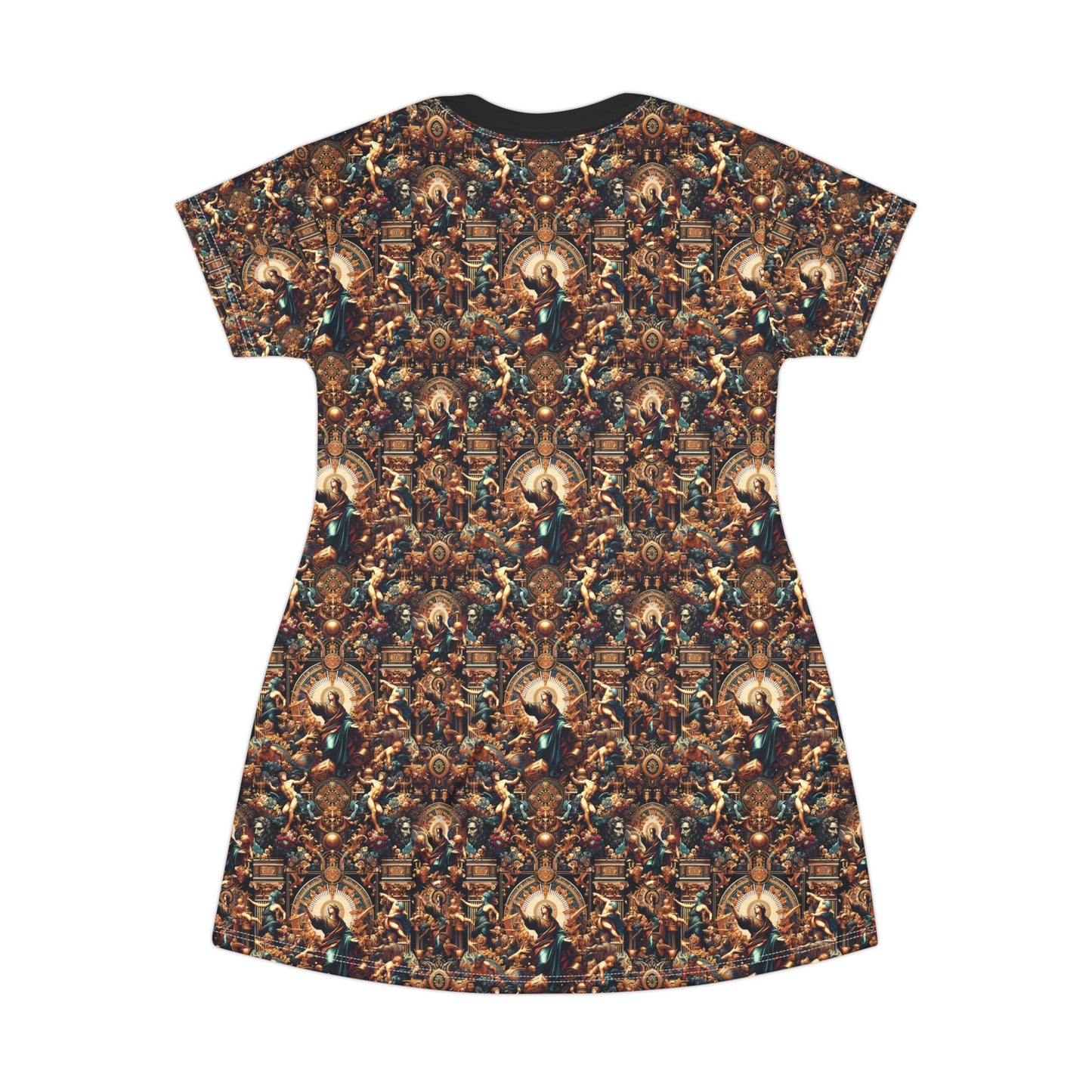 Digital Renaissance Luxurious Streetwear Inspired By Classical Art With a Modern Twist T-Shirt Dress - 8404 Design-64