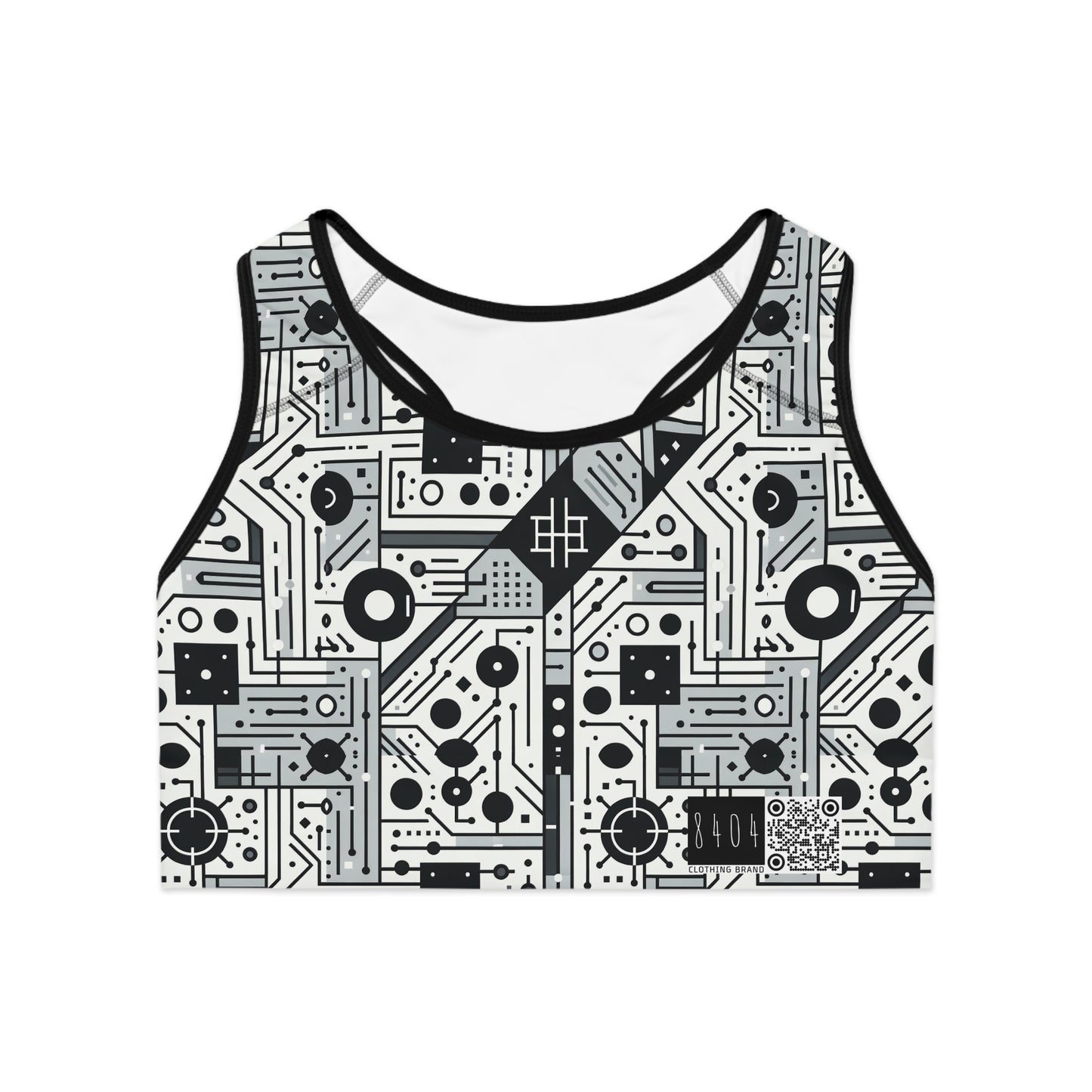 Digital Minimalism Minimalist Tech Sports Bra - 8404 Design-48