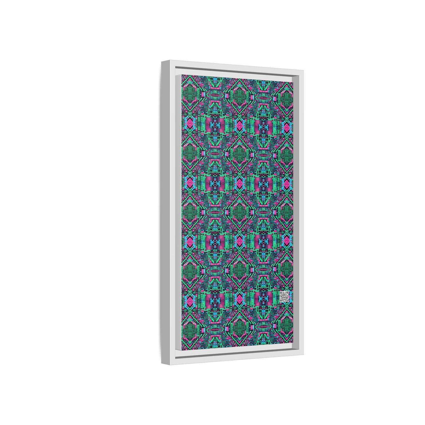 Digital Glitch Vibes Tech-Inspired Streetwear Matte Canvas, Framed (multi-Color) - 8404 Design-71 B