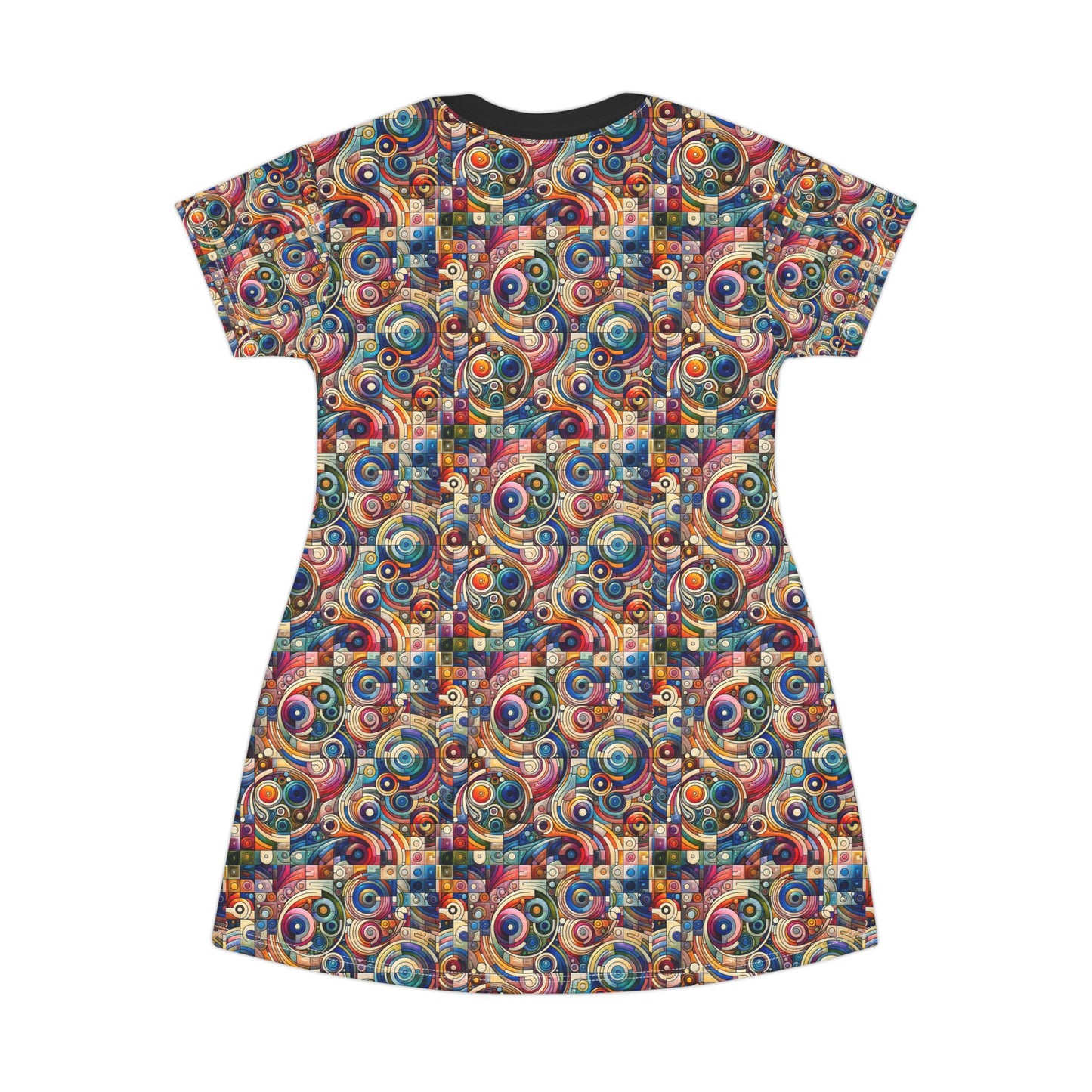 Digital Artistic Expression Artistic Streetwear T-Shirt Dress - 8404 Design-49
