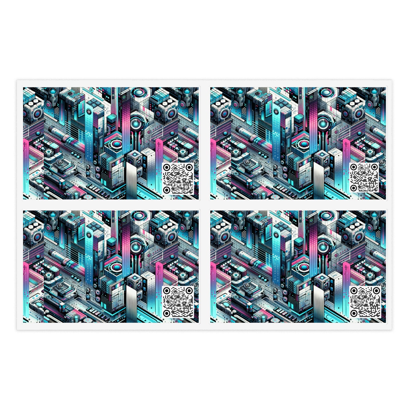 Digital Motion Futuristic Tech Sticker Sheets - 8404 Design-40