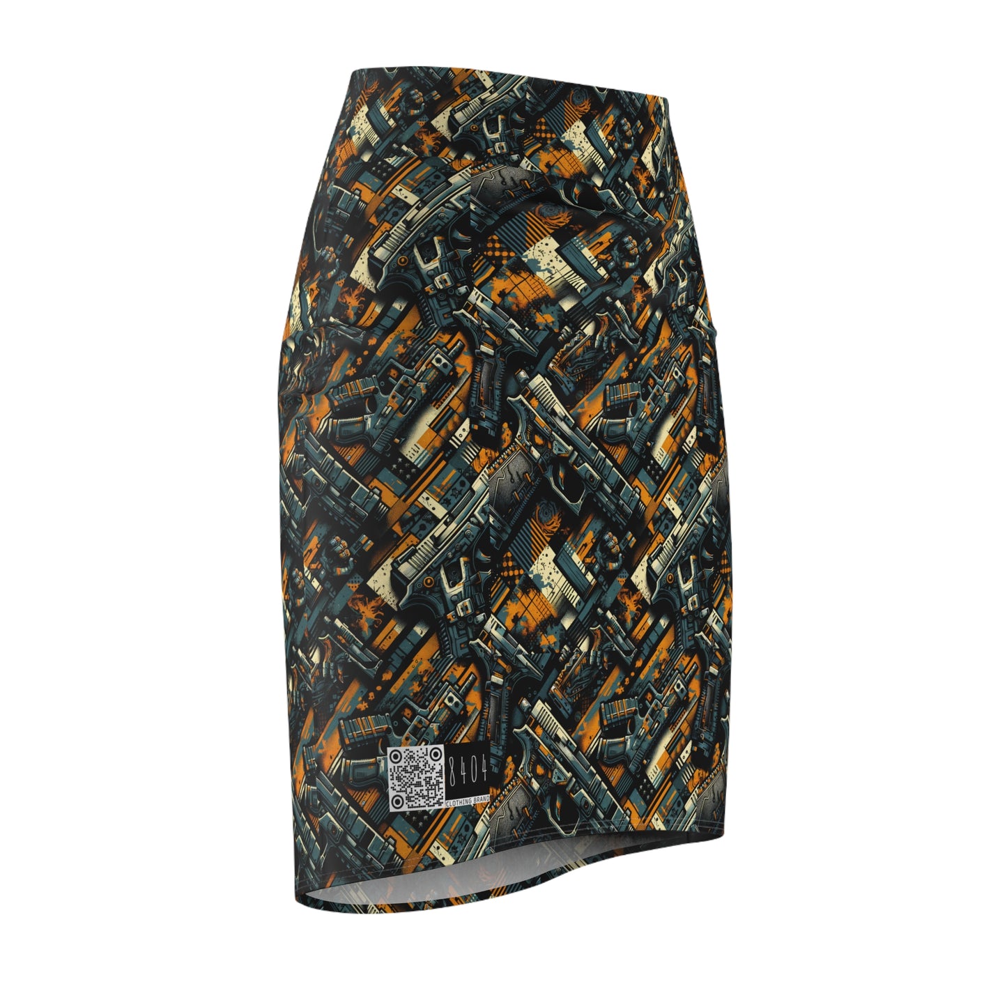 Digital Punk Futuristic Grunge Women's Pencil Skirt - 8404 Design-47