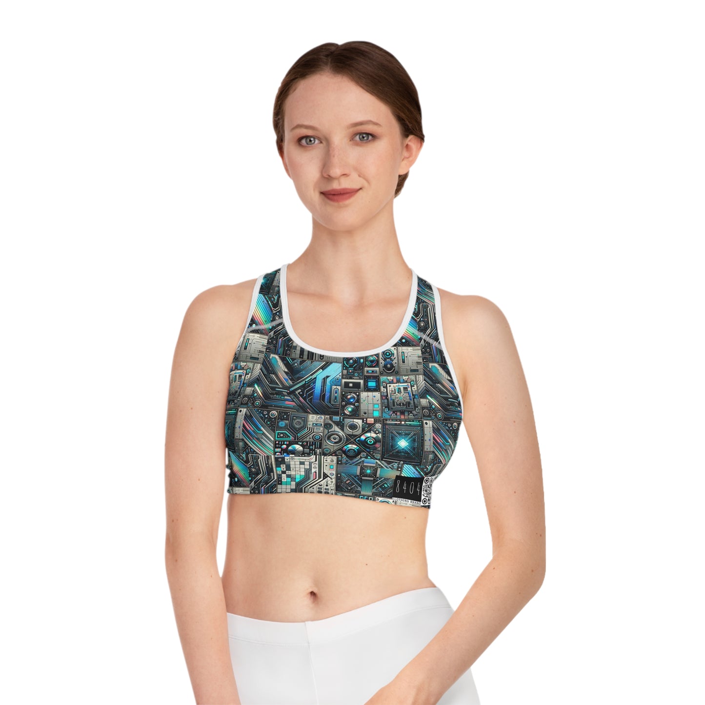 Tech-Infused Futurism Sleek Tech Edge Sports Bra - 8404 Design-48