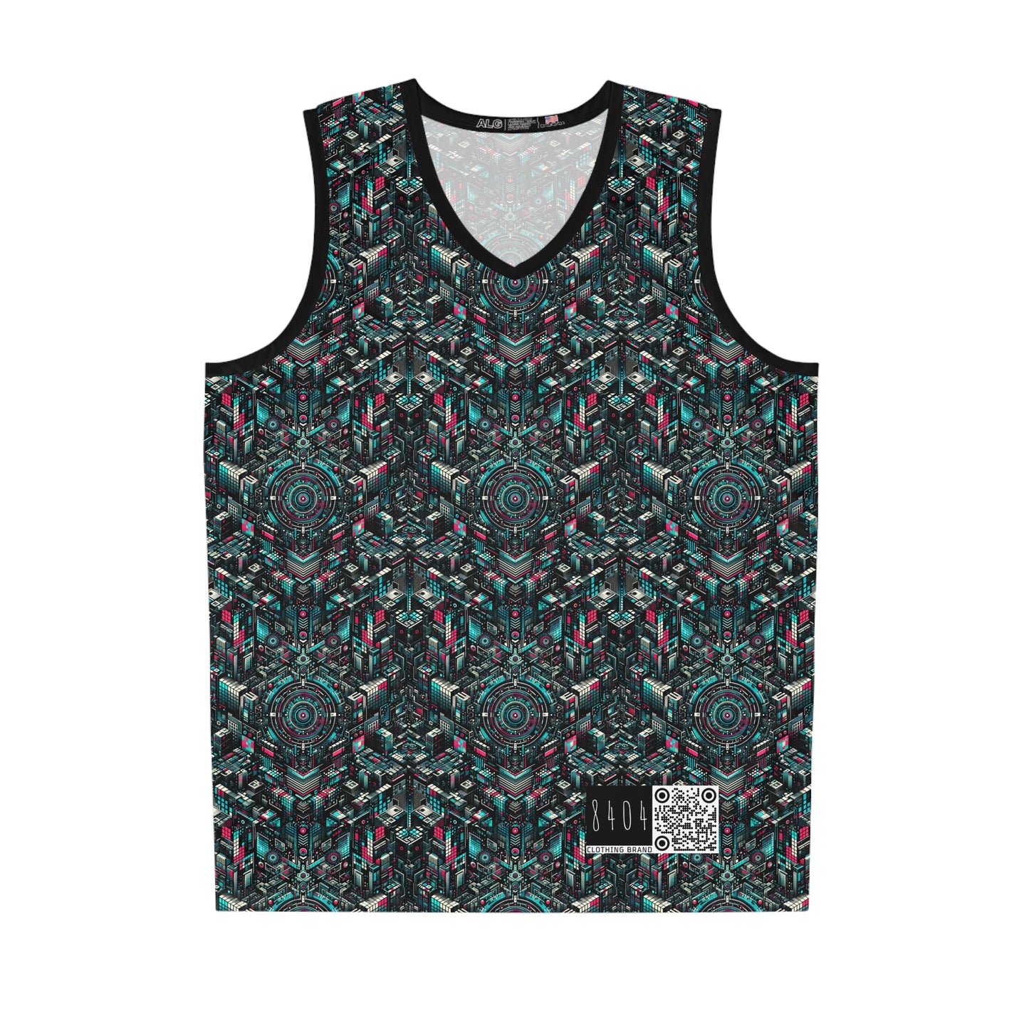 Digital Rebellion Tech-Inspired Streetwear Basketball Jersey - 8404 Design-54