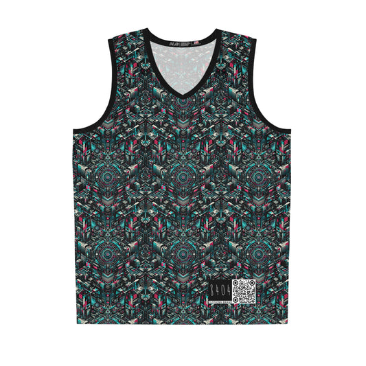 Digital Rebellion Tech-Inspired Streetwear Basketball Jersey - 8404 Design-54