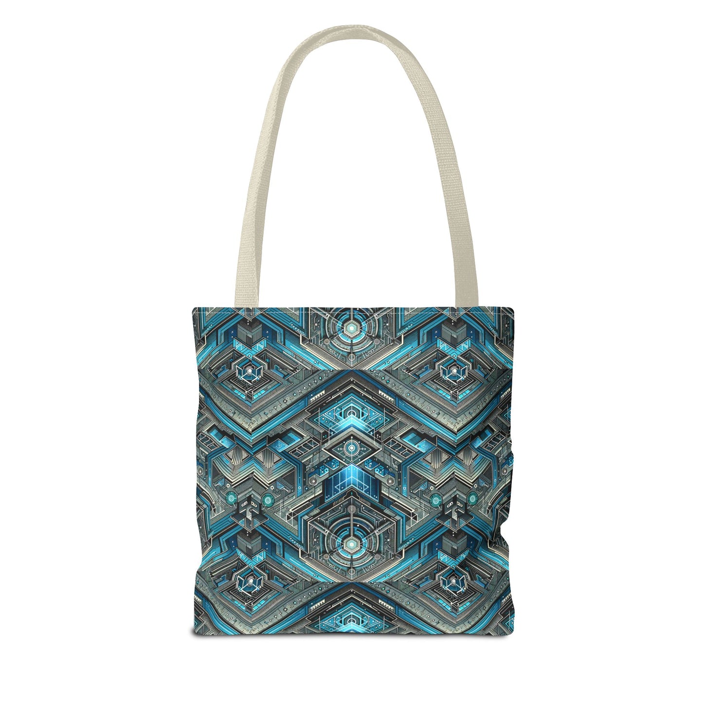 Tech-Infused Futurism Sleek Tech Edge Tote Bag - 8404 Design-49