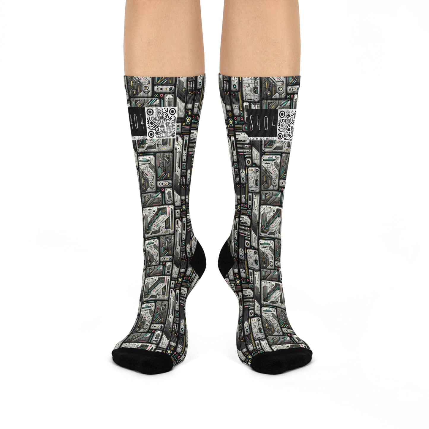 Tech Utility Gear Tech-Forward Minimalism Cushioned Crew Socks - 8404 Design-45