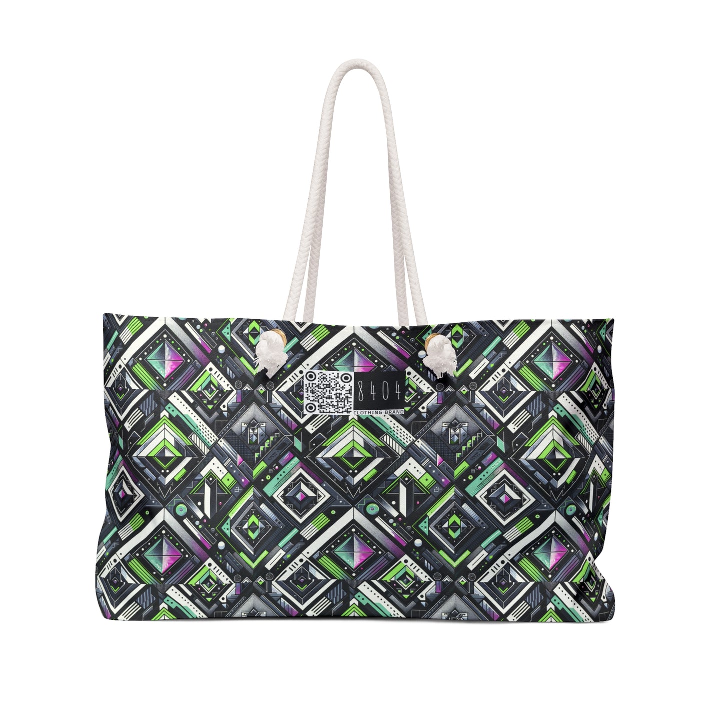 Retro Futurism Graphics Tech-Forward Streetwear Weekender Bag - 8404 Design-48