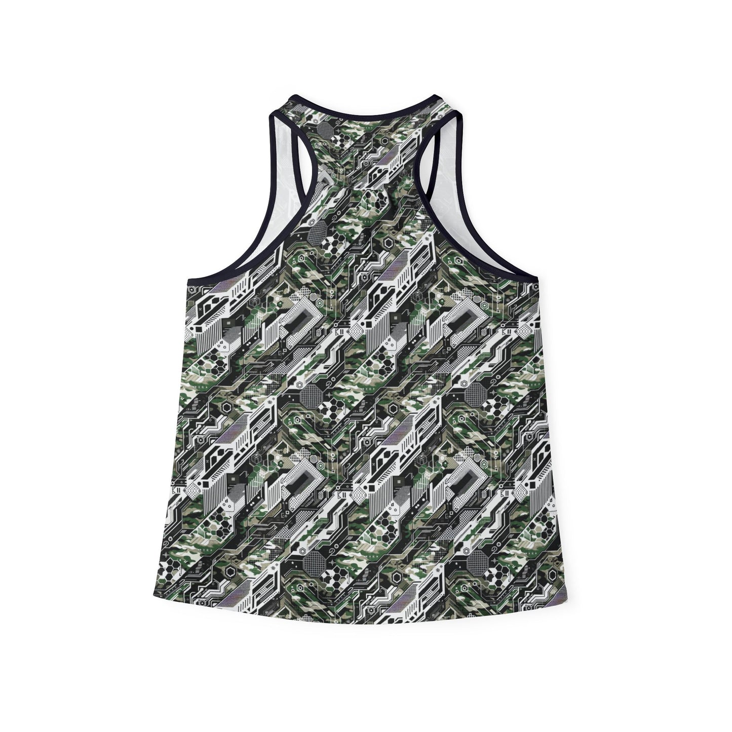 Tech Camo Fusion Tech-Forward Streetwear With a Futuristic Edge Women's Tank Top - 8404 Design-46