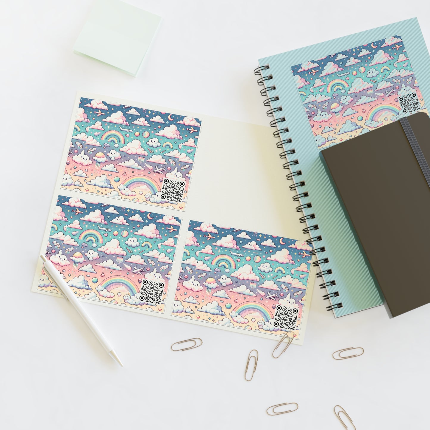 Digital Dreamland Whimsical and Nostalgic Streetwear With a Digital Twist Sticker Sheets - 8404 Design-58