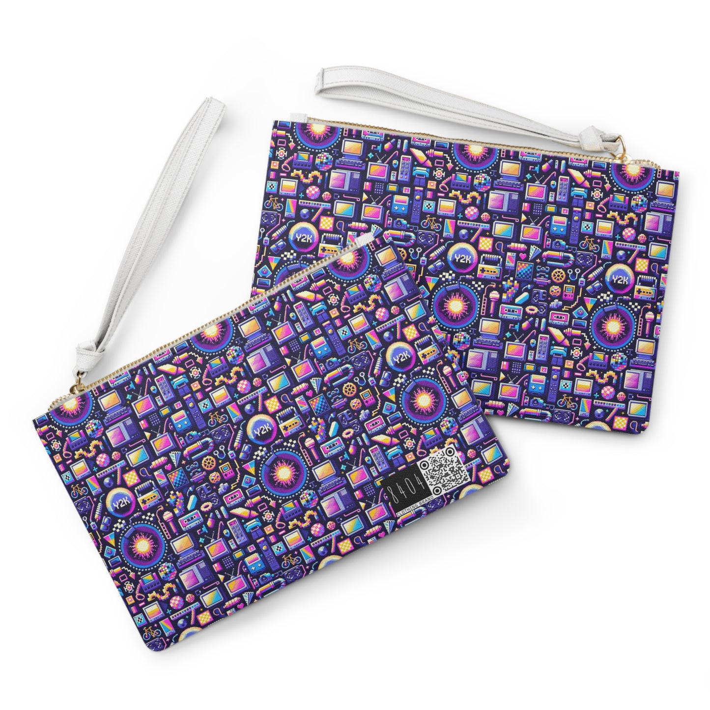 Digital Nostalgia Modern Retro Fusion Clutch Bag - 8404 Design-64