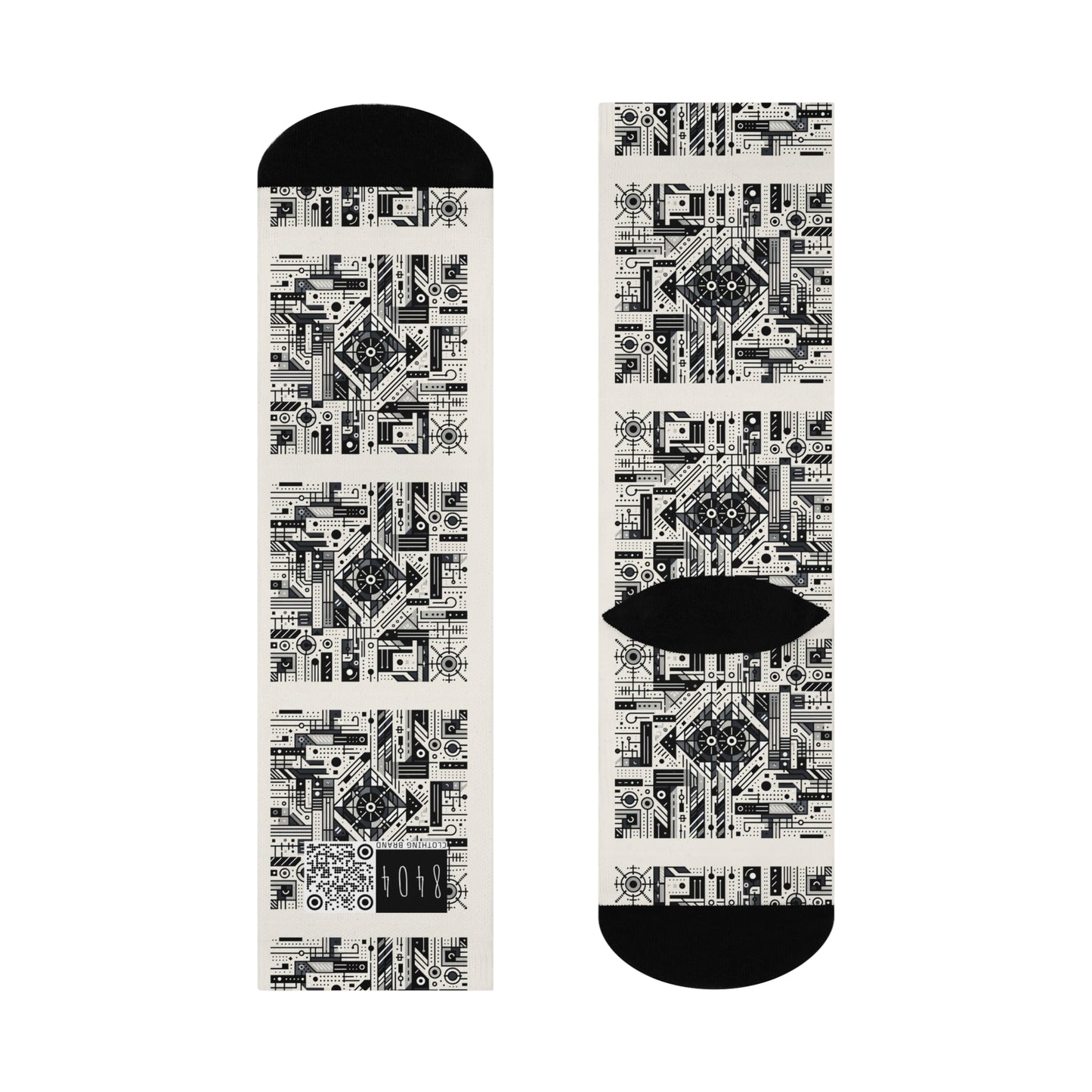 Digital Minimalism Minimalist Tech Cushioned Crew Socks - 8404 Design-47