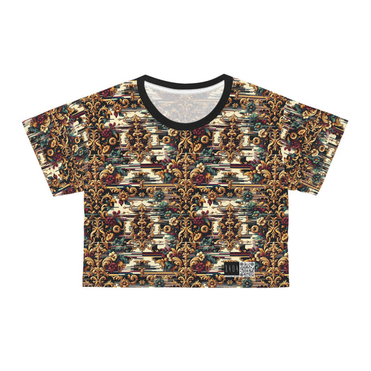 Digital Renaissance Modern Baroque Fusion Crop Tee - 8404 Design-63