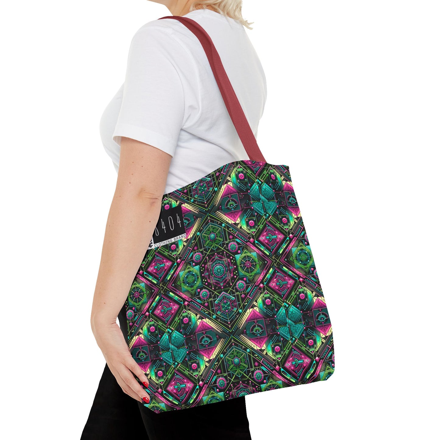 Tech-Infused Graphics Tech-Forward Streetwear Tote Bag - 8404 Design-45