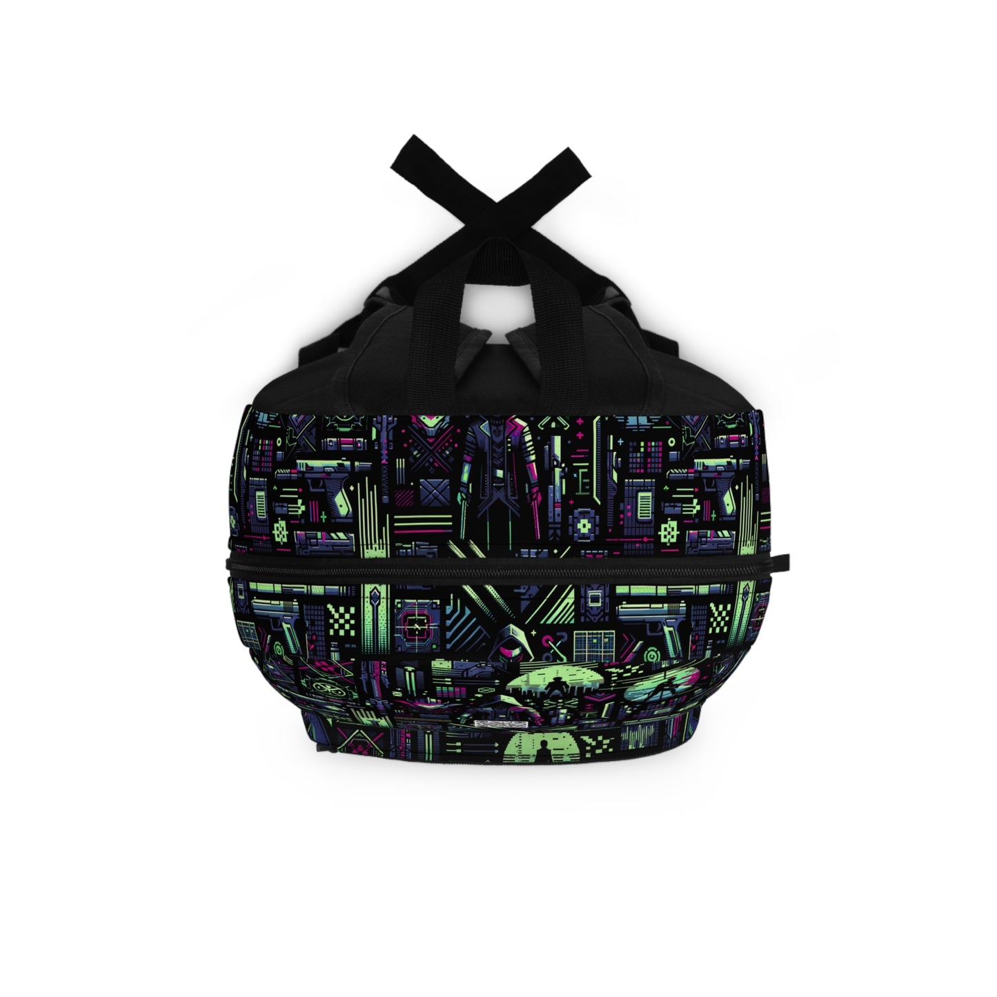 Tech Noir Futuristic Cyberpunk Backpack - 8404 Design-63