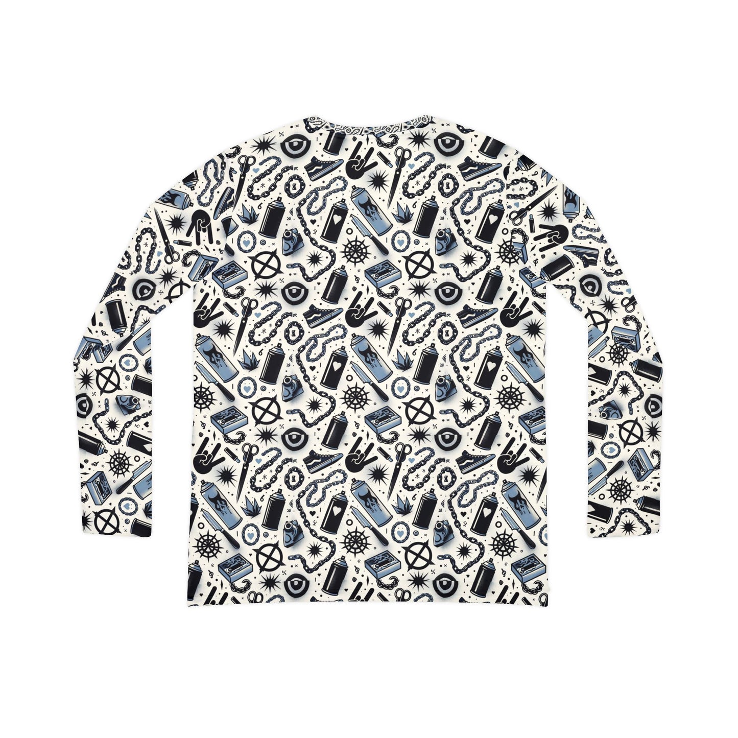 Cultural Rebellion Graphics Edgy and Rebellious With a Hint of Nostalgia Women's Long Sleeve V-Neck Shirt - 8404 Design-57