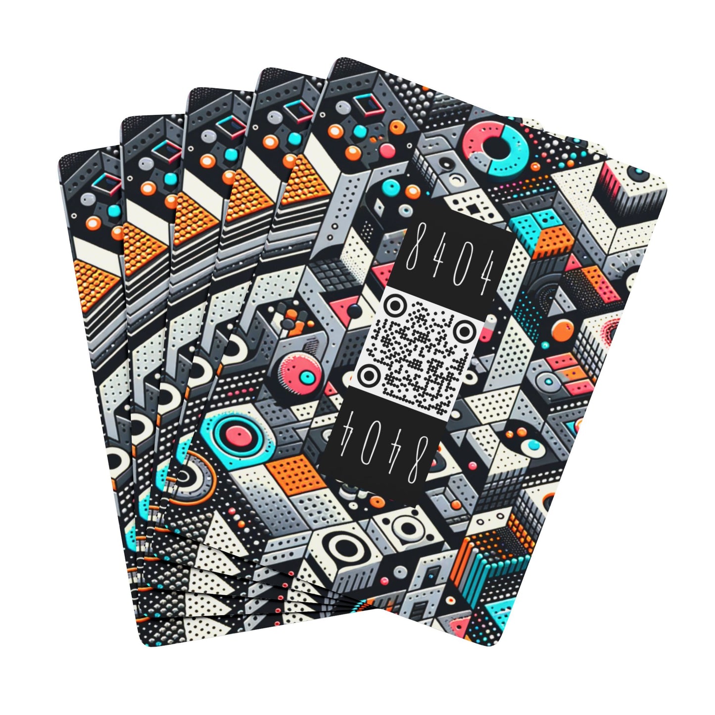 Digital Art Movement Contemporary Digital Poker Playing Cards - 8404 Design-68 B