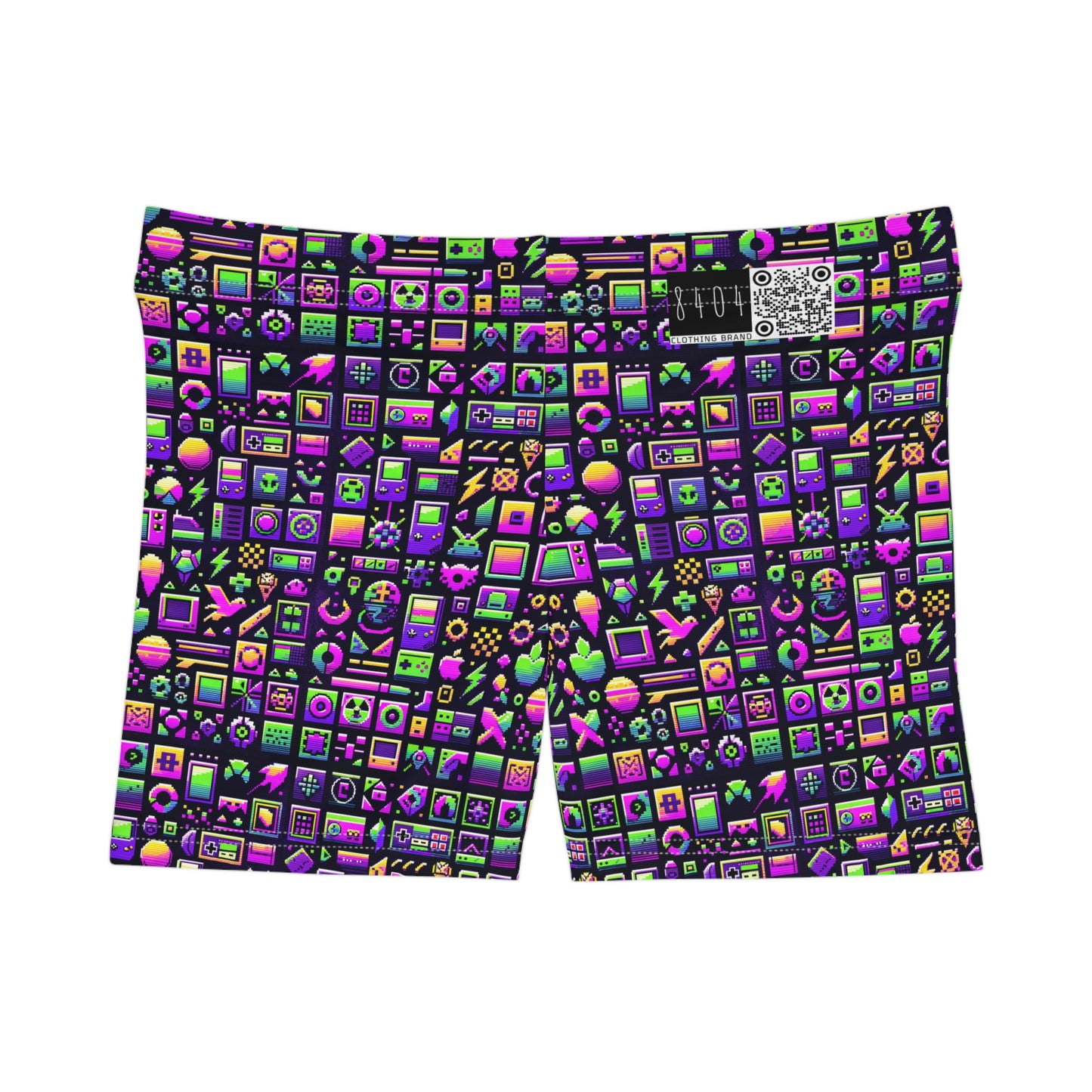 Digital Nostalgia Remix Modern Vintage Fusion Women's Shorts - 8404 Design-49