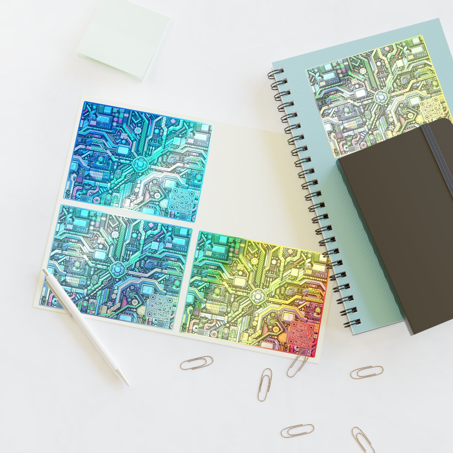 Digital Nomad Chic Cyberpunk Tech Sticker Sheets - 8404 Design-43