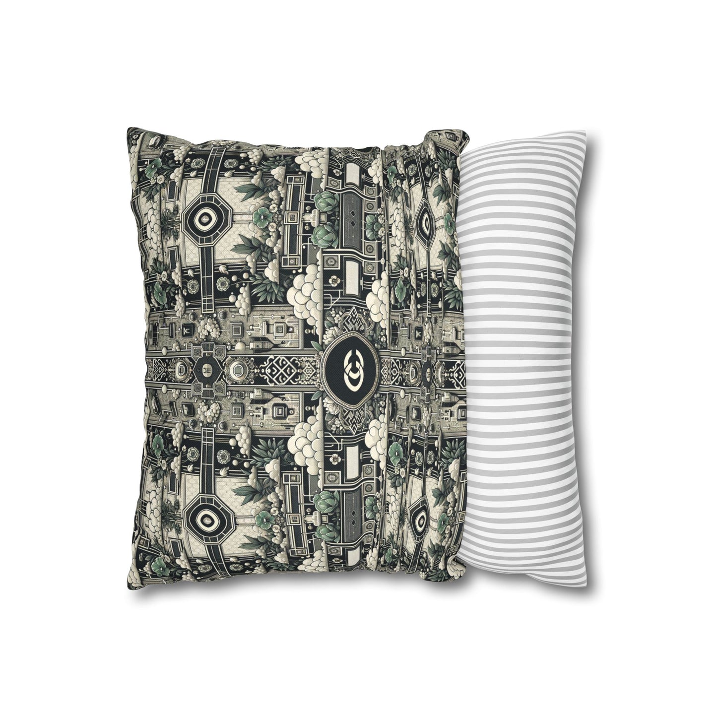 Cyber Garden Party Tech Garden Extravaganza Spun Polyester Square Pillowcase - 8404 Design-54