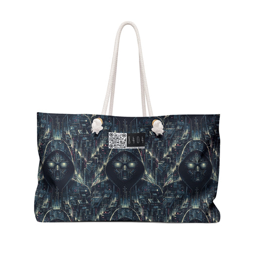 Tech Noir Aesthetics Sleek Tech Streetwear Weekender Bag - 8404 Design-56