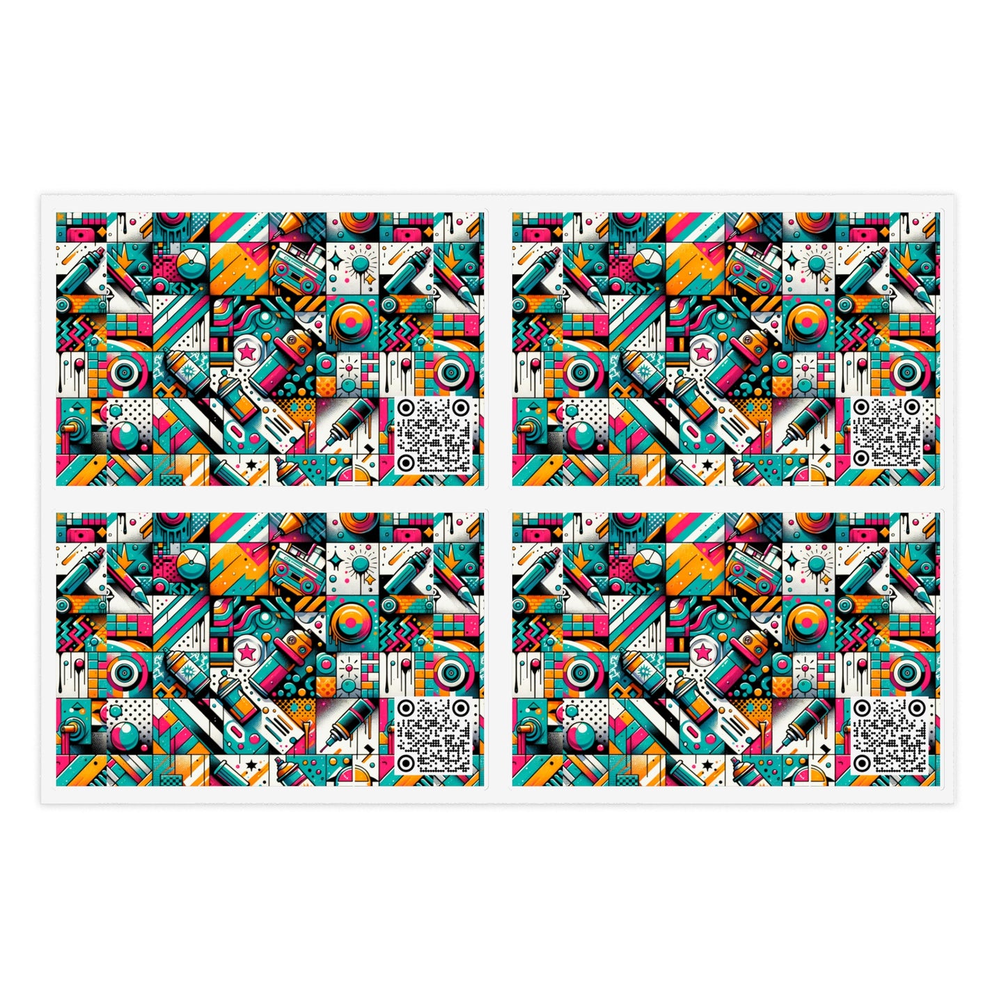 Graffiti Fusion Modern Street Art Fusion Sticker Sheets - 8404 Design-58