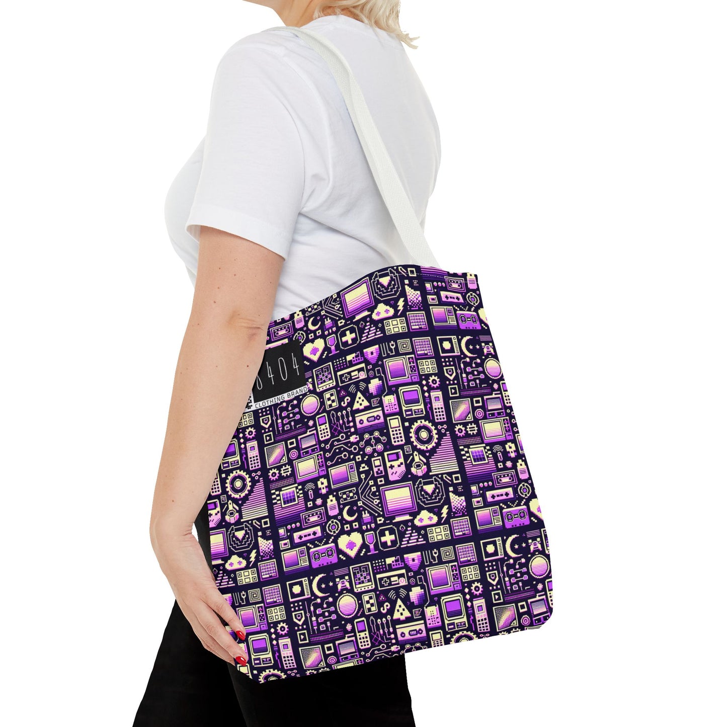 Digital Nostalgia Remix Modern Vintage Fusion Tote Bag - 8404 Design-54