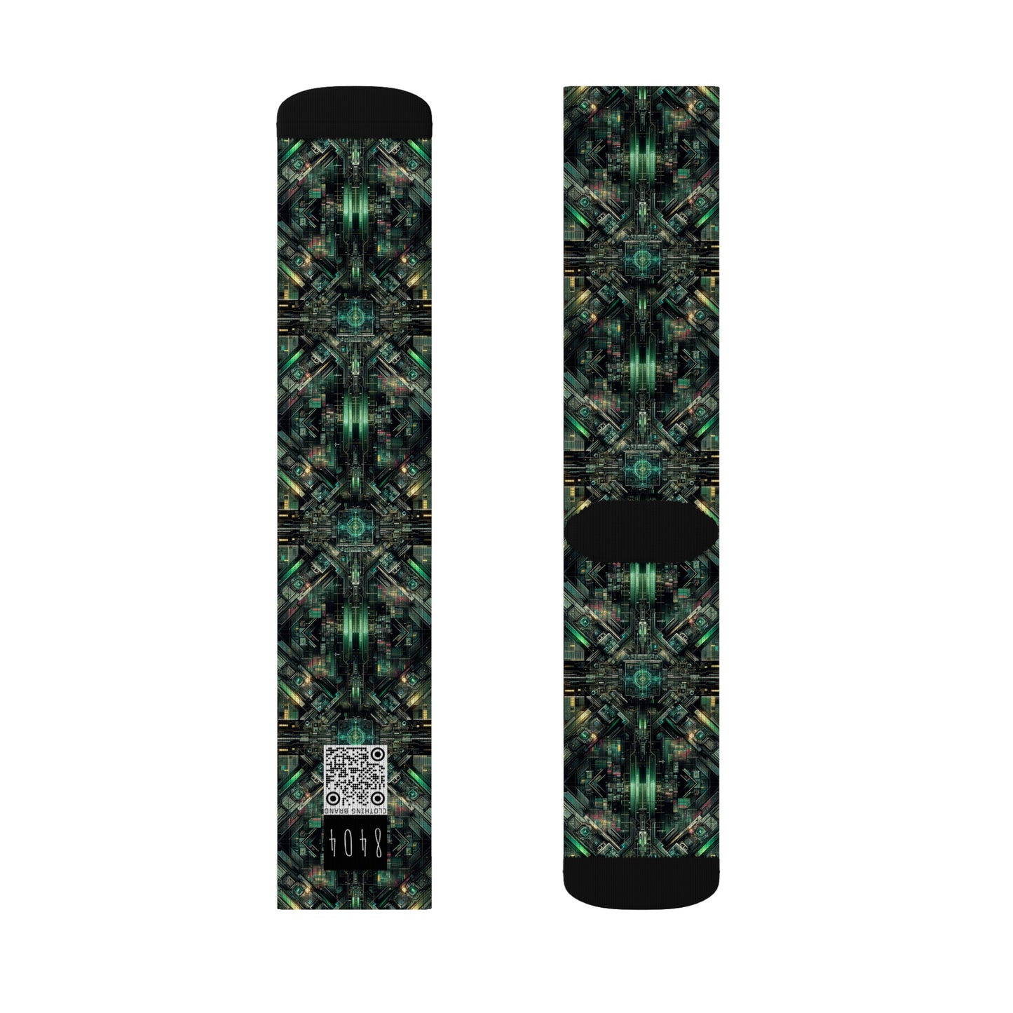 Tech Noir Graphics Tech-Inspired Streetwear Sublimation Socks - 8404 Design-56