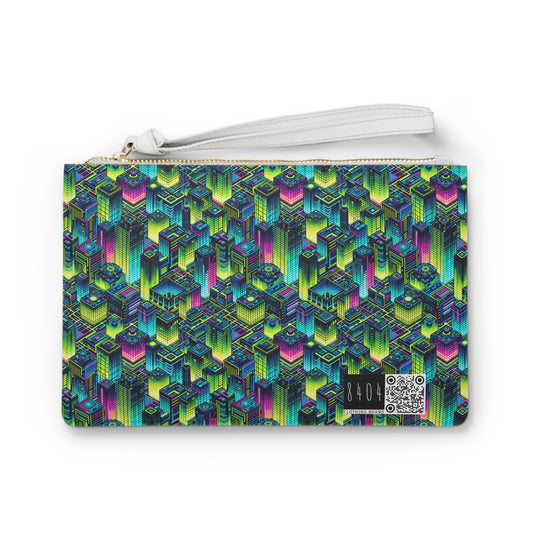 Tech-Infused Neon Tech-Forward Streetwear Clutch Bag - 8404 Design-65