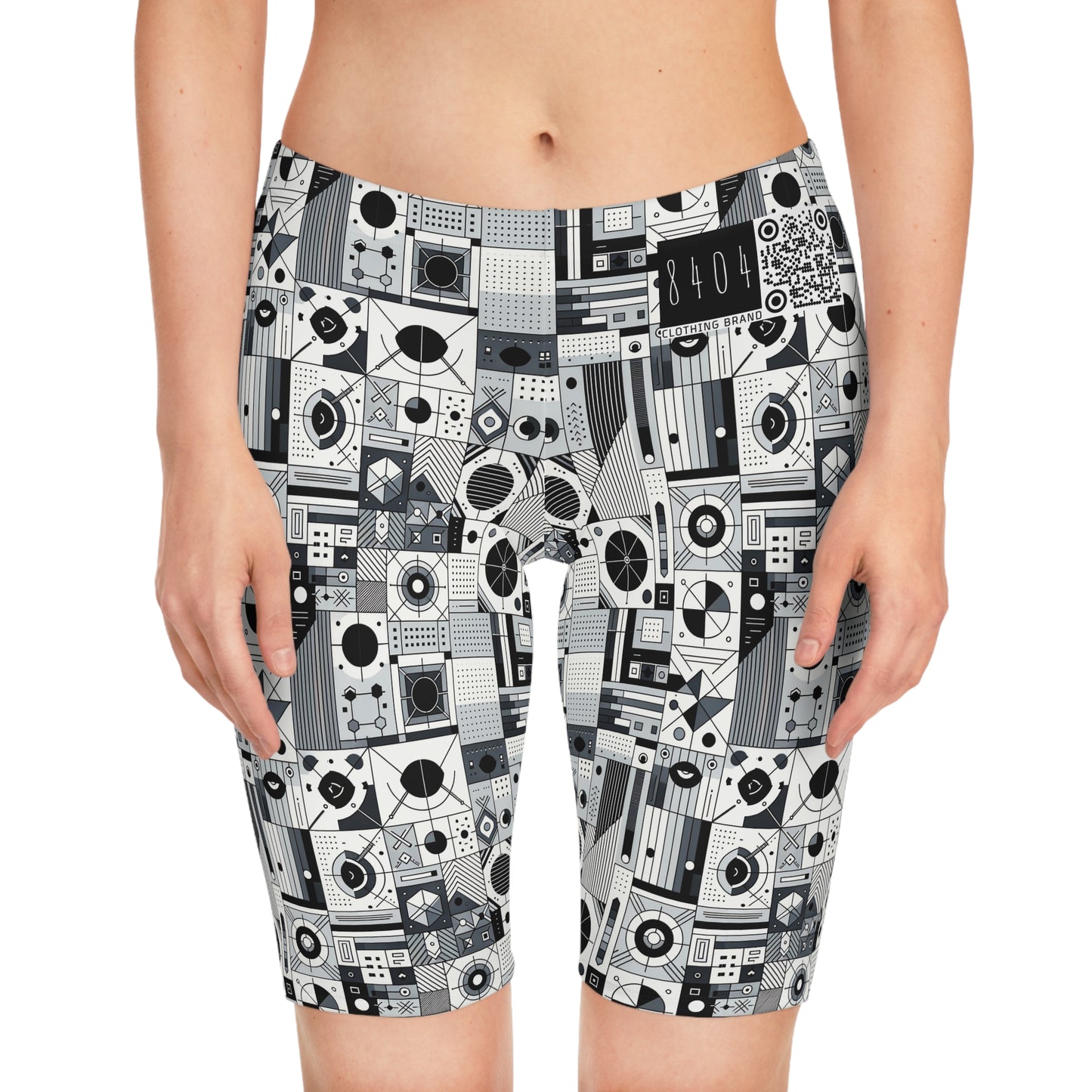 Digital Minimalism Minimalist Tech Women's Bike Shorts - 8404 Design-65