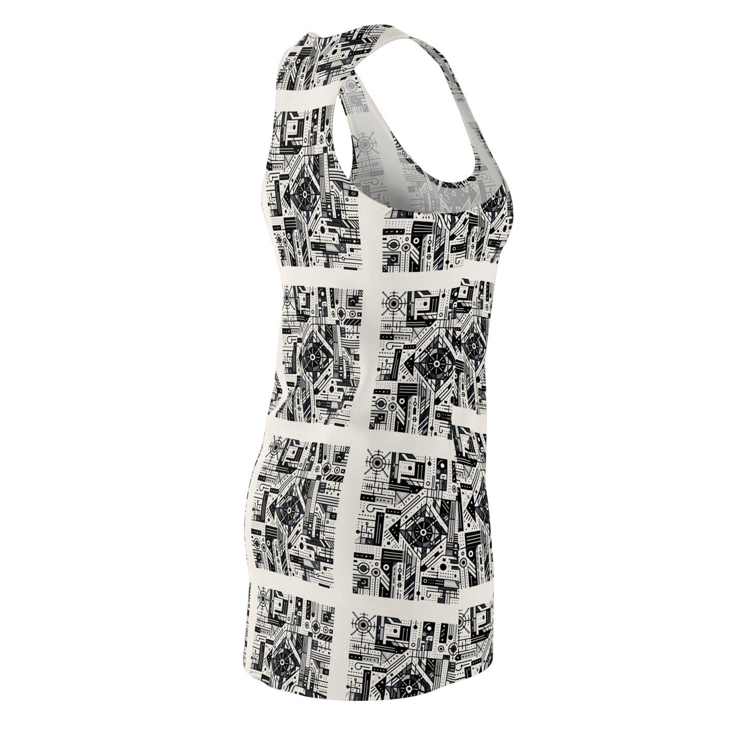 Digital Minimalism Minimalist Tech Women's Cut & Sew Racerback Dress - 8404 Design-47