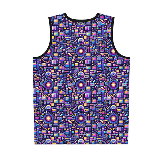 Digital Nostalgia Modern Retro Fusion Basketball Jersey - 8404 Design-64