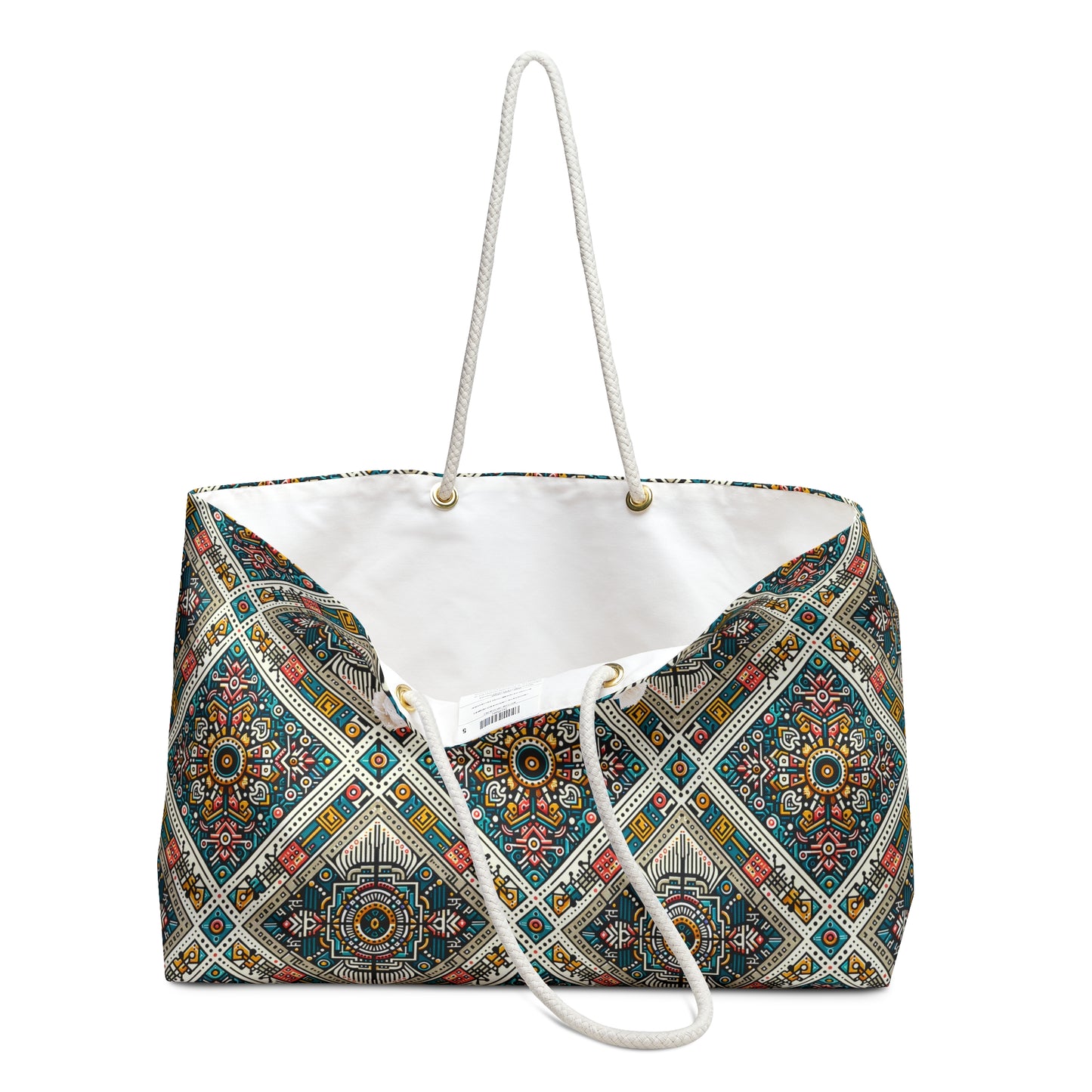 Cultural Fusion Tech Blend of Cultural Heritage With Tech-Inspired Elements Weekender Bag - 8404 Design-64