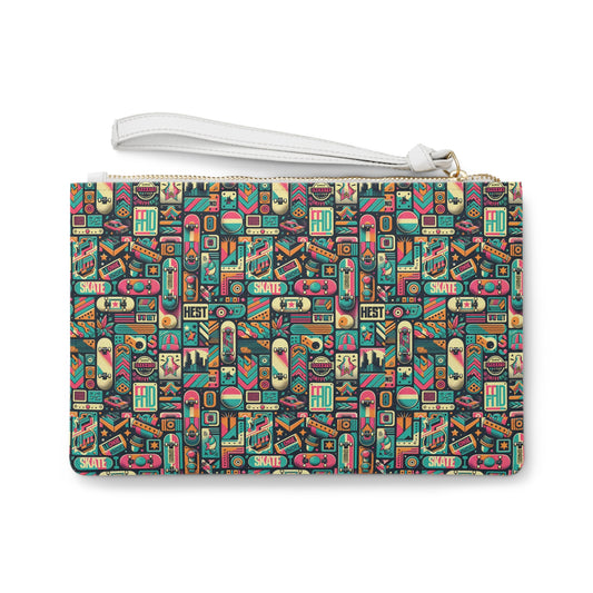 Skate Culture Revival Urban Retro Cool Clutch Bag - 8404 Design-61