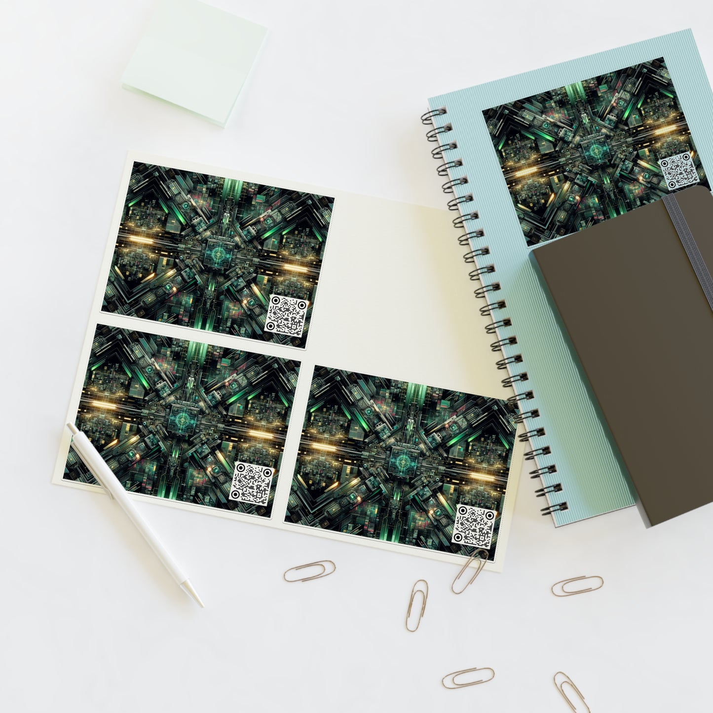 Tech Noir Graphics Tech-Inspired Streetwear Sticker Sheets - 8404 Design-56