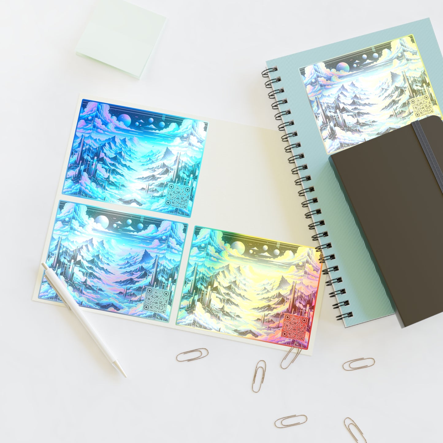 Digital Dreamscapes Digitally-Inspired Streetwear With a Dreamy, Surreal Twist Sticker Sheets - 8404 Design-69