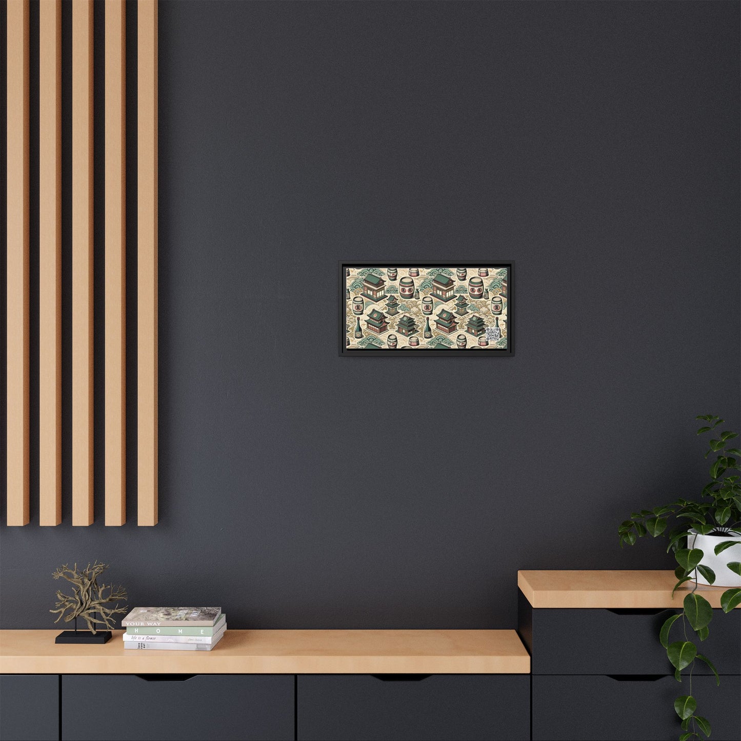 Cultural Artisanal Fusion Contemporary Cultural Elegance Matte Canvas, Framed (multi-Color) - 8404 Design-68 B