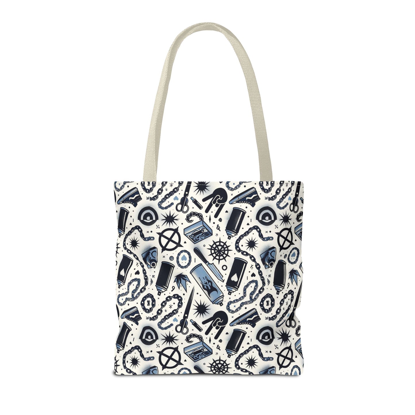 Cultural Rebellion Graphics Edgy and Rebellious With a Hint of Nostalgia Tote Bag - 8404 Design-57
