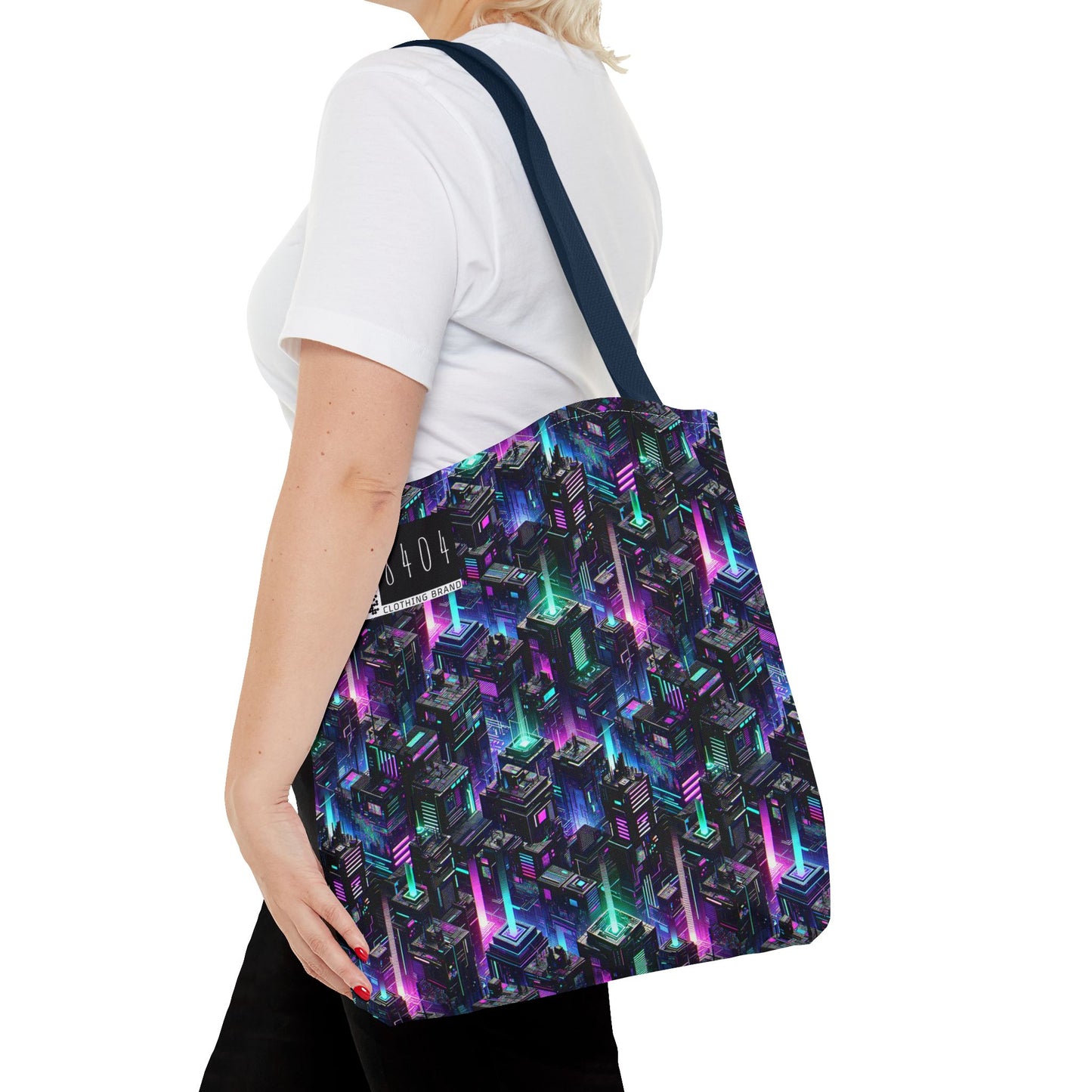 Tech Noir Graphics Futuristic Tech Aesthetics Tote Bag - 8404 Design-55