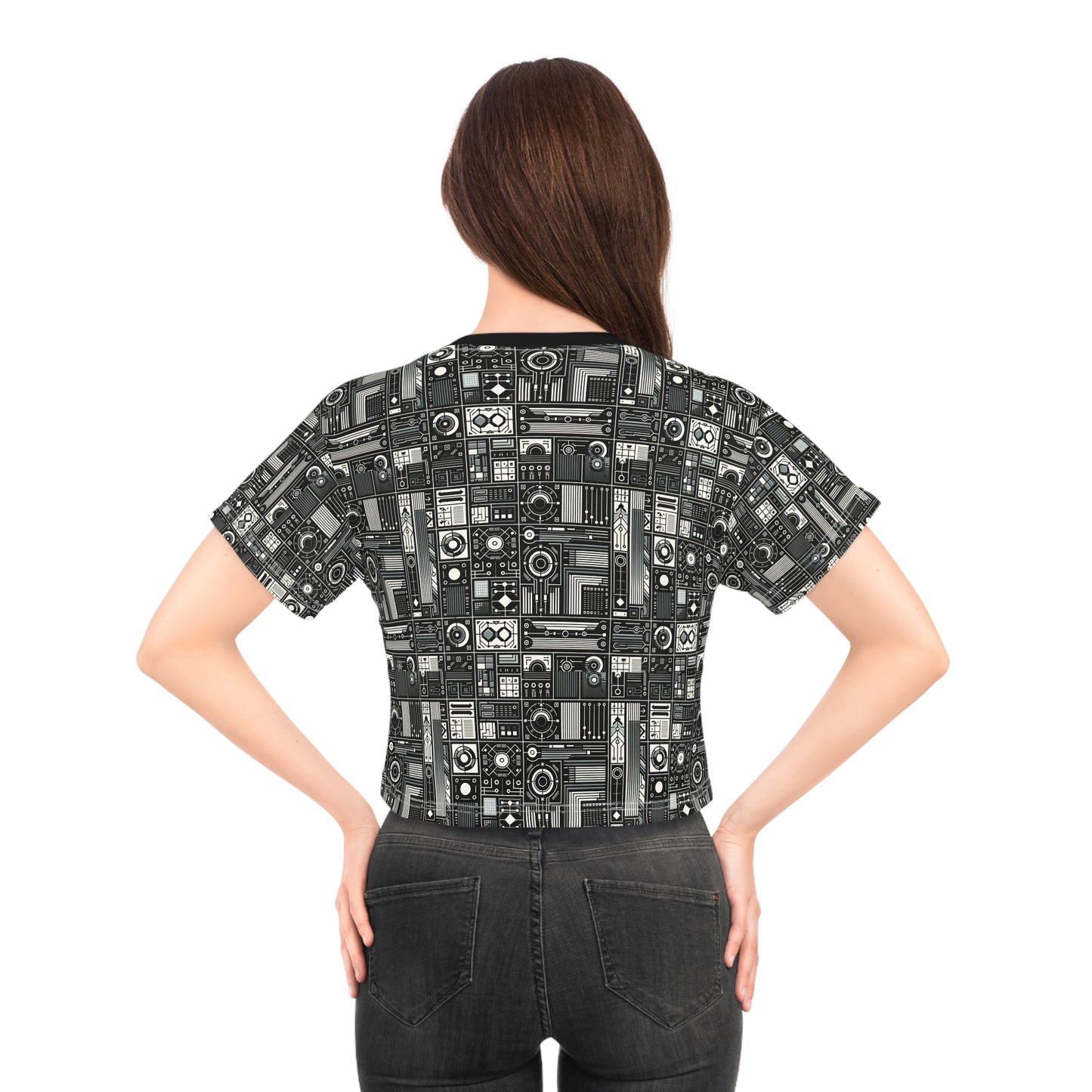 Digital Minimalism Minimalist Tech Crop Tee - 8404 Design-62