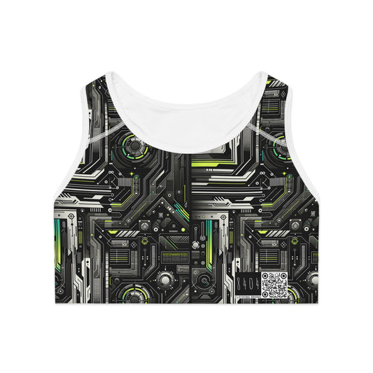 Tech Noir Tech-Forward Minimalism Sports Bra - 8404 Design-60